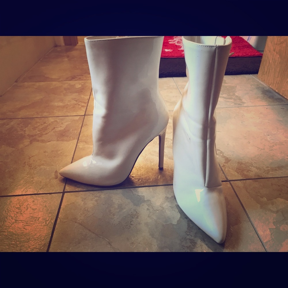 Steve Madden high heel ankle booties.